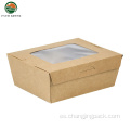 Caja de envasado de papel de Kraft de grado de alimentación desechable